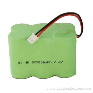 7.2V/3,600mAh NiMH Rechargeable Battery, SC, High Discharge Rate Series, with UL/CE/RoHS/SGS